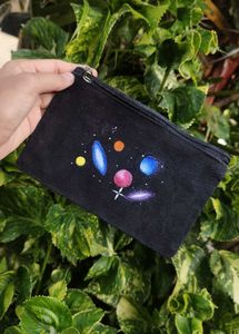 Hand-Painted Celestial Pouch