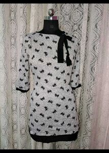 Stylish Grey &amp; Black Mini Dress