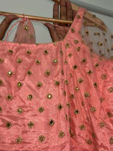 Elegant Pink Embellished Gown
