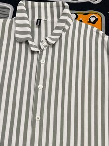 Striped Button-Up Shirt