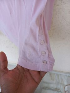 Light Pink Boat Neck Tshirt