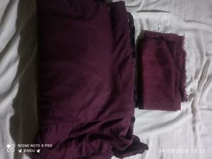Beautiful Purple Saree with Mirror Work