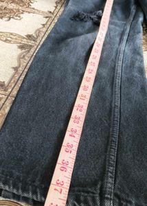unused Distressed Charcoal Grey Jeans