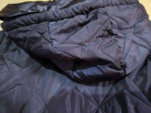 Quilted Navy Hooded Jacket