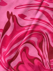 Pink Swirl Print Maxi Dress