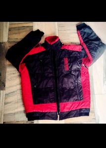 Vintage Red &amp; Black Puffer Jacket