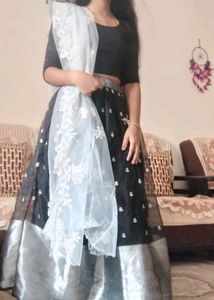 Black And White Lehanga