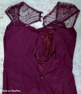 Madame Burgundy Party Dress