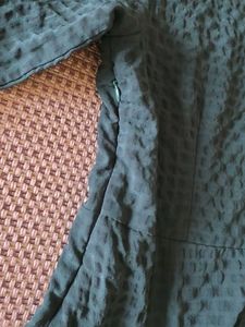 Stylish Teal Textured Midi Dress