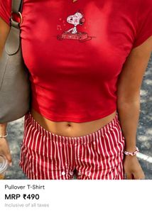 Cute Snoopy Red T-Shirt
