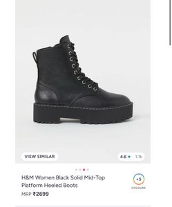 Black Chunky Platform Combat Boots