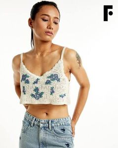 Crochet Floral Crop Top