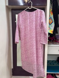 Pink Floral Kurta