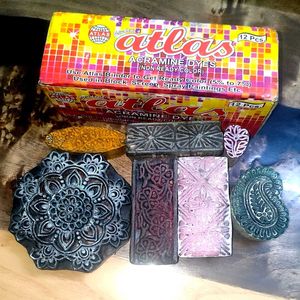 Atlas acramine colours and Block printing Kit