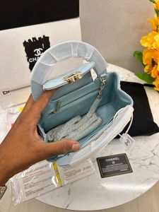 Chanel Handbag - Sky Blue Chevron