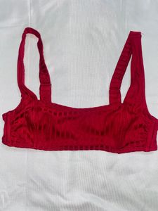 Red unique Bra