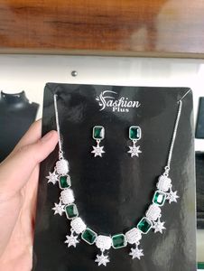 Nacklace And Earrings Combo Pure Silver
