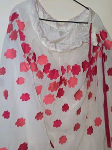Wedding Lehenga Choli Pink N White Sider