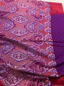 Vibrant blue and pink Bandhani Saree