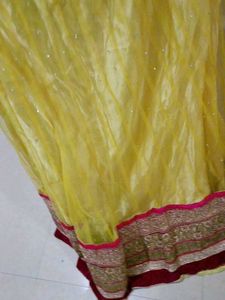 Beautiful Yellow Lehenga Skirt