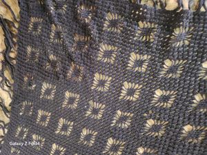 Poncho style Crochet Scarf with Fringe