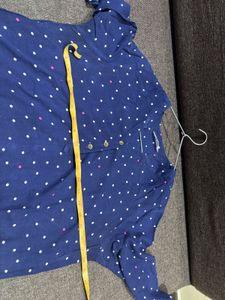 Chic Navy Polka Dot Top