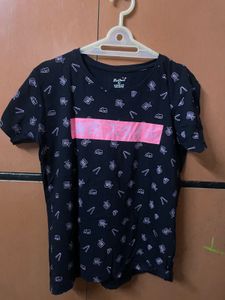Black Sushi Print T-Shirt
