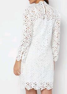 vero moda White Lace Midi Dress- Large (Fits M)