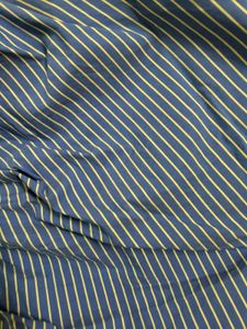 Blue Striped Ruched Strapless Top