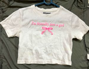 Cute "I'm literally just a girl" Crop Top