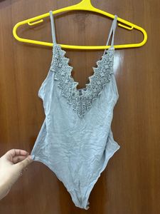 Boho Lace Trim Bodysuit