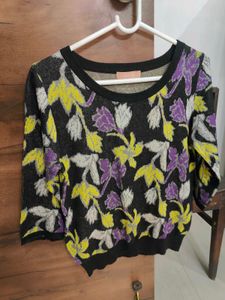 Floral Print Knit Top