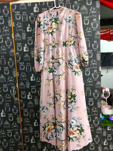 Pink Floral Maxi Dress