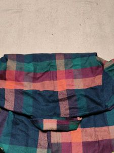 Comfy Plaid Longline Shirt Dress