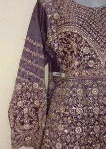 Embroidered Anarkali Kurta with Skirt Set