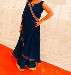 Wedding Ethnic Dress/Gown In Royal Blue