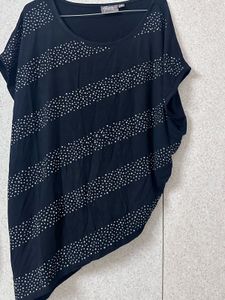 Sparkly Striped Black Top