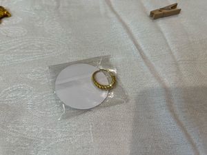 Brass Gold Tone Chocker, Bracelet and Rings