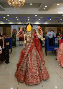 bridal lehenga with two dupatta