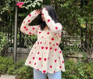 Charming Heart Print Kurta