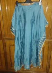 Stunning Teal Kaftan with Mirror Work
