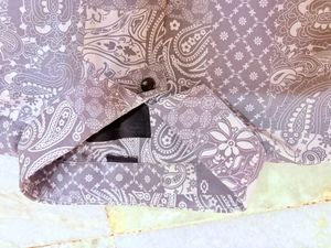 Men's Grey Paisley Patchwork Shirt