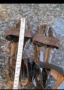 Stylish Black Patent Sandals