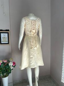 FIXED RATE Cream Lace Sleeve Dress