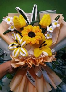 Handmade Crocheted Flower Bouquet
