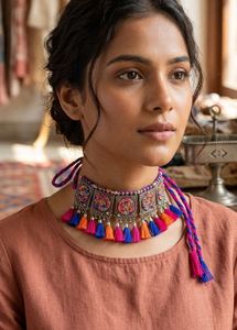 Boho Tassel Choker Necklace