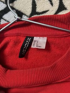H&amp;M Red  Relax Rewind Graphic Sweatshirt
