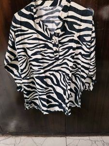 Zebra Print Tunic Top