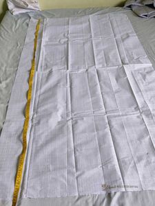 White Dress Material Fabric