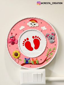 Handmade Baby Footprint Keepsake Plaque